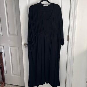 Cotton linen midi dress